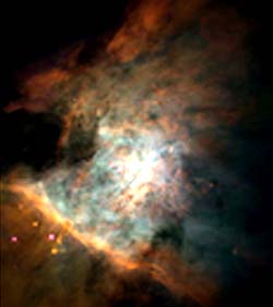  Hubble Space Telescope (HST) view of the Orion Nebula.